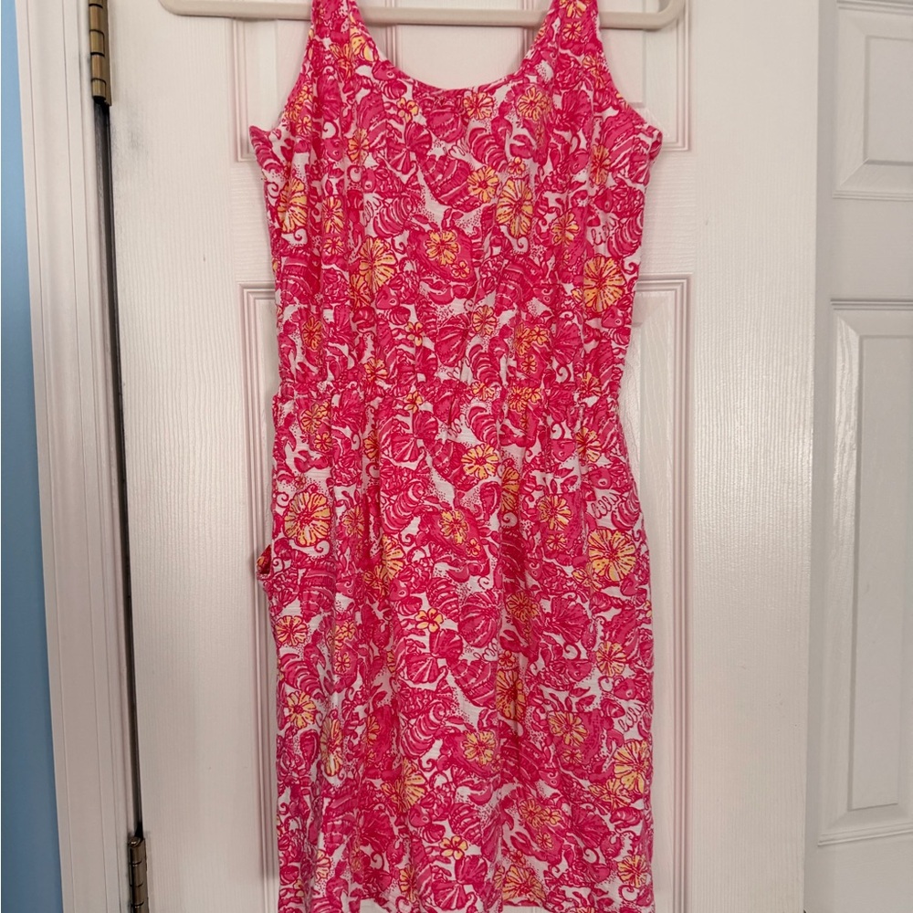 Lilly Pulitzer Pink Floral Sleeveless Dress Women’s Small Summer Resort - Picture 7 of 8
